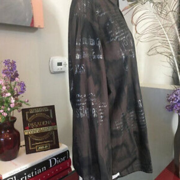 Signum Size L Cotton Script Long Sleeve Shirt - Picture 5 of 12